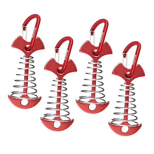 PENIKOKO 4 Stück Teiliges Zeltpflöcke aus Aluminiumlegierung mit Federhaken Robuste Leichte Zeltheringe für Camping Outdoor Bergsteigen Wiederverwendbar Korrosionsbeständig Rot PENIKOKO 4 Stück Teiliges Zeltpflöcke aus Aluminiumlegierung mit Federhaken Robuste Leichte Zeltheringe für Camping Outdoor Bergsteigen Wiederverwendbar Korrosionsbeständig Rot von PENIKOKO