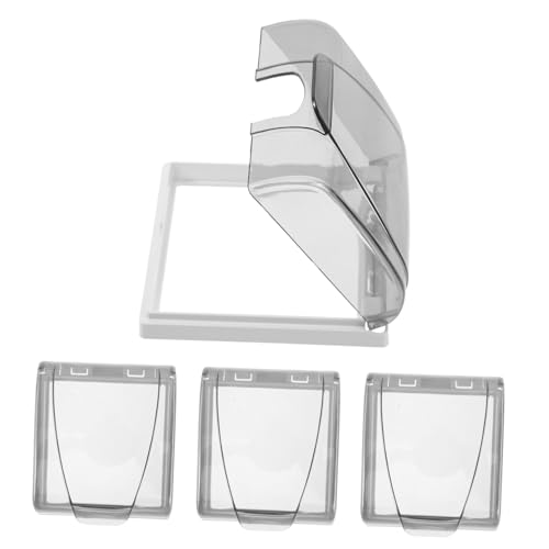 PENIKOKO 4 Stück Wasserdichte Steckdosenabdeckungen Selbstklebend Schutz für Badezimmer und Küche Spritzwassergeschützt Transparente Stromschalter Schutzabdeckung von PENIKOKO