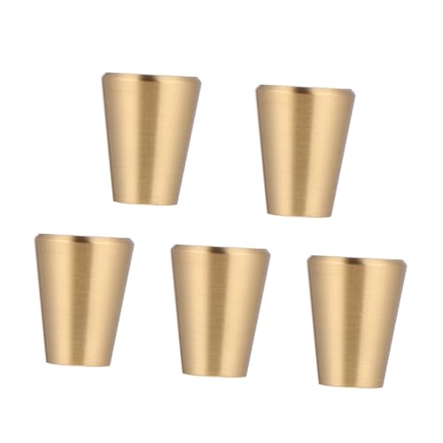 PENIKOKO 5 Stück Antike Möbelgriffe aus Massivem Kupfer Einzel loch Schrankgriffe im Vintage stil Robuste Schubladengriffe für Kleiderschrank Kommode Küchenschränke Einfache Montage von PENIKOKO