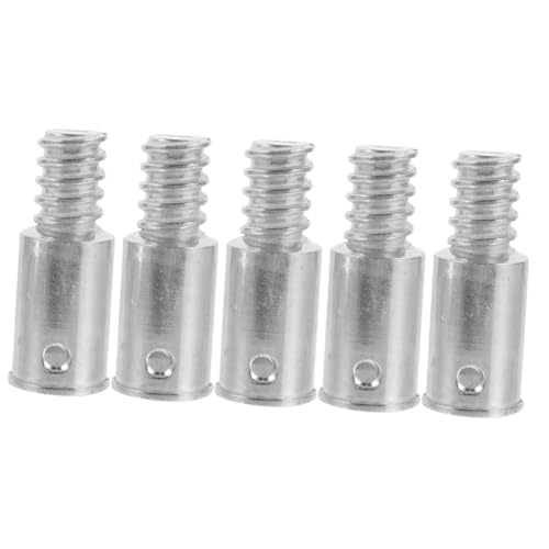 PENIKOKO 5 Stück Metall Gewindeverbinder Besenstiel Ersatzadapter Gewindespitze für Teleskopstangen Kompatibel Metallstangen Einfache Montage Vielseitig für Boden Wand Decke von PENIKOKO