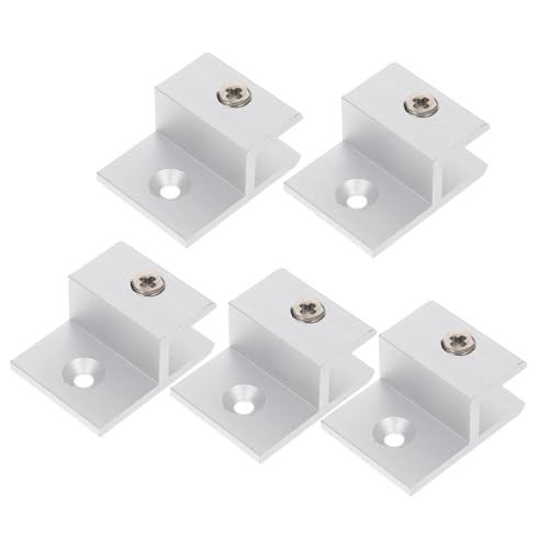 PENIKOKO 5 Stück Teiliges Aluminiumlegierung Glasregalhalter Verstellbare Glasbodenträger für Schwebende Glasregale Einfache Montage ohne Bohren Hohe Tragkraft Geeignet für Küche und Bad PENIKOKO 5 Stück Teiliges Aluminiumlegierung Glasregalhalter Verstellbare Glasbodenträger für Schwebende Glasregale Einfache Montage ohne Bohren Hohe Tragkraft Geeignet für Küche und Bad von PENIKOKO