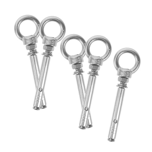PENIKOKO 5 Stück Teiliges Edelstahl Augbolzen mit Ring Langlebiger Schwerlast Schaukelhaken Rostbeständig Einfache Deckenbefestigung für Hängesessel Yoga Schaukel und Vielseitige PENIKOKO 5 Stück Teiliges Edelstahl Augbolzen mit Ring Langlebiger Schwerlast Schaukelhaken Rostbeständig Einfache Deckenbefestigung für Hängesessel Yoga Schaukel und Vielseitige von PENIKOKO