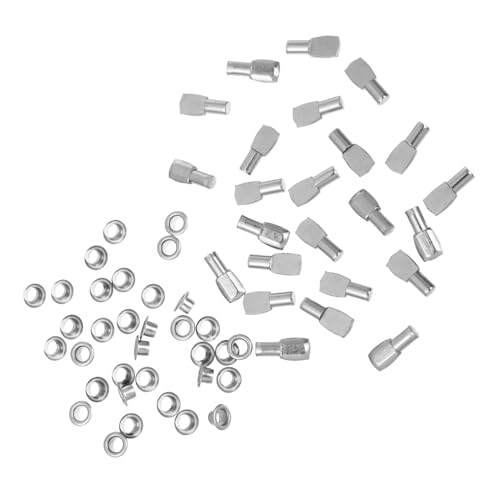 PENIKOKO 50 Sätze Metall Regalbodenträger für Schränke Vernickelte Fachbodenträger aus Stahl Rostbeständige Einlegebodenhalterung Einfache Montage Geeignet für Bücherregale Vitrinen und PENIKOKO 50 Sätze Metall Regalbodenträger für Schränke Vernickelte Fachbodenträger aus Stahl Rostbeständige Einlegebodenhalterung Einfache Montage Geeignet für Bücherregale Vitrinen und von PENIKOKO