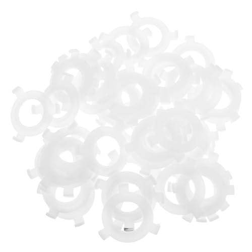 PENIKOKO 50 Stück Lampenschirm-adapterringe zu Weiß Kunststoff Lampensockel-konverter für DIY Lampenschirme Tischlampen Deckenleuchten Pendelleuchten Zubehör von PENIKOKO