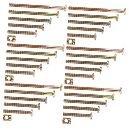 PENIKOKO 51 Stück Teiliges Schrauben Sortiment mit Muttern und Unterlegscheiben Langlebiges Möbel Befestigungsset für Babybett Stuhl Sofa Robuste Innensechskantschrauben für Vielseitige von PENIKOKO