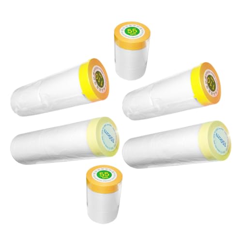 PENIKOKO 6 Rollen Abdeckpapier Malerfolie mit Klebeband Reißfest Leicht Staubschutzfolie für Möbel Auto Renovierung Einfache Handhabung PENIKOKO 6 Rollen Abdeckpapier Malerfolie mit Klebeband Reißfest Leicht Staubschutzfolie für Möbel Auto Renovierung Einfache Handhabung von PENIKOKO