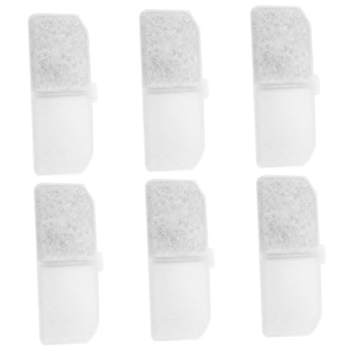 PENIKOKO 6 Stück Aktivkohle Wasserfilter für Haustier Trinkbrunnen Ersatzfilter für Katzen Hunde wasserspender Leicht zu Reinigen Verbessert Wasserqualität und Fördert Gesunde von PENIKOKO