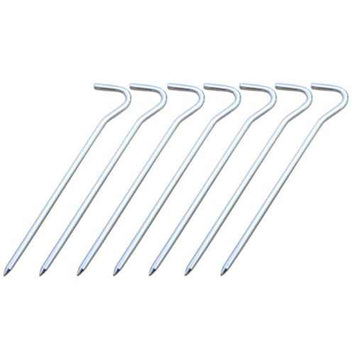 PENIKOKO 6 Stück Aluminium zeltheringe Ultraleichte Stabile Sturmfest Bodenheringe für Zelt Pavillon Windschutz Tragbare Robuste Erdnägel für Camping Outdoor Wandern und Familienausflüge von PENIKOKO