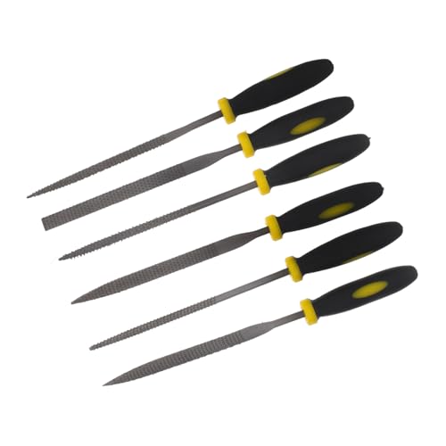 PENIKOKO 6 Stück Mini -Datei Cutter Reparatur Raspeln Holzbearbeitungsdateien klein für werkzeug Holzbearbeitung Raspe Holzarbeitsmaterial Feile Raspel Holzraspelfeile Datei-Toolkit Schwarz von PENIKOKO