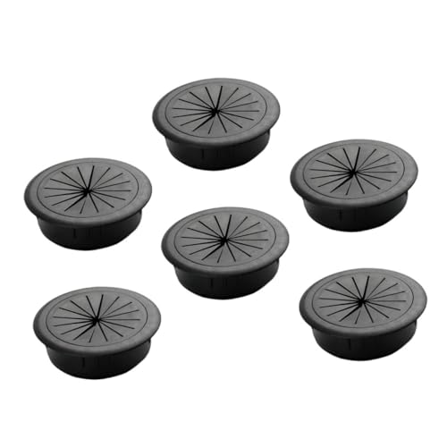 PENIKOKO 6 Stück Teiliges Kabeldurchlass aus Robustem mit Abnehmbarem Deckel Runde Kabeldurchführung für PC Schreibtisch Einfache Installation Ordnet Kabel Effizient und Hält Tisch Sauber von PENIKOKO