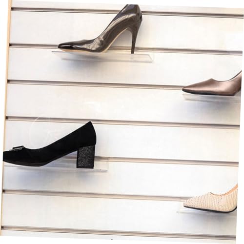 PENIKOKO 6 Stück Teiliges Transparentes Slatwall Regal aus Robustem Kunststoff Wandmontiert für Platzsparende Schuhpräsentation und Vielseitige Aufbewahrung im Einzelhandel und Zuhause PENIKOKO 6 Stück Teiliges Transparentes Slatwall Regal aus Robustem Kunststoff Wandmontiert für Platzsparende Schuhpräsentation und Vielseitige Aufbewahrung im Einzelhandel und Zuhause von PENIKOKO