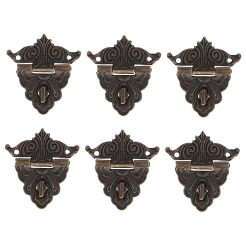 PENIKOKO 6 Stück Teiliges Vintage Kastenschlösser aus Zinklegierung Retro Holzbox Verschluss Robuste Schmuckkasten Schnalle Dekorativ und Widerstandsfähig für Weinkisten PENIKOKO 6 Stück Teiliges Vintage Kastenschlösser aus Zinklegierung Retro Holzbox Verschluss Robuste Schmuckkasten Schnalle Dekorativ und Widerstandsfähig für Weinkisten von PENIKOKO