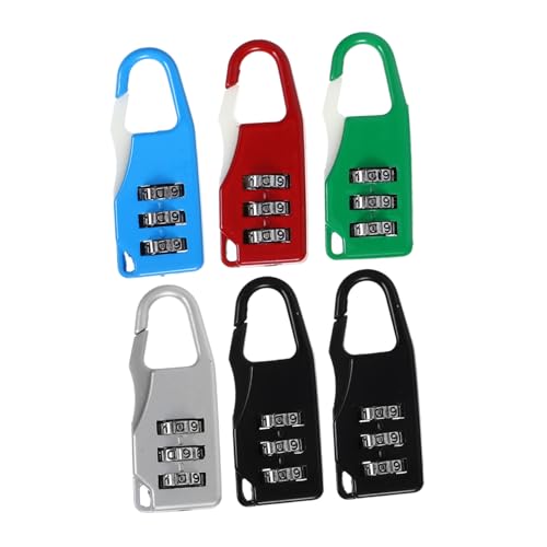 PENIKOKO 6 Stück Teiliges Zahlenschloss Gepäck Kombination Robustes Zinklegierung padlock Vielseitig Einsetzbar für Koffer Rucksack Schließfach und Fitnessstudio Einfache Passwort von PENIKOKO