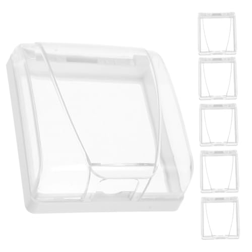 PENIKOKO 6 Stück Transparente Steckdosenschutz Box mit Klebeverschluss Wasserdichtes Schutzgehäuse für Badezimmer und Außenbereich Spritzwassergeschützt Einfache Montage Sicherer Schutz vor von PENIKOKO