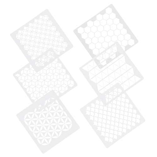 PENIKOKO 6 Stück Wandmalerei-vorlage Vorlagen Wabenschablonen Für Malen -accessoires Wandmalerei Vorlage Farbspritzschablone Weiß PENIKOKO 6 Stück Wandmalerei-vorlage Vorlagen Wabenschablonen Für Malen -accessoires Wandmalerei Vorlage Farbspritzschablone Weiß von PENIKOKO