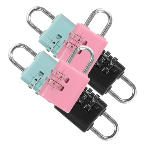 PENIKOKO 6 Stück Zahlenschloss Multifunktionales Vorhängeschloss Stelligem Zahlencode Wetterfest und Temperaturbeständig für Koffer Taschen Schränke und Rucksäcke von PENIKOKO
