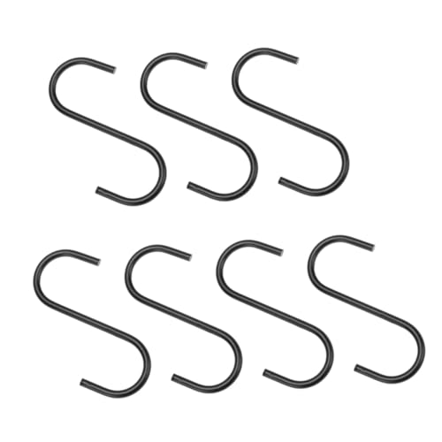 PENIKOKO 7 Stück Teiliges Metallhaken Stabile S haken zum Einhängen Vielseitige Kleiderhalter für Zuhause und Geschäft Einfach Montierbar Langlebig und Wasserfest für Regale und Türen von PENIKOKO