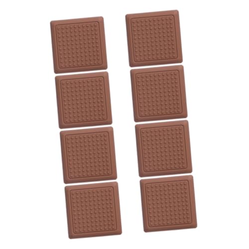PENIKOKO 8 Stück Teiliges Silikon Möbel Fußkappen Selbstklebend Quadratische Stuhlbein Schutzpads für Teppich Hartböden rutschfest Verschleißfest Leicht Zuschneidbar Abziehbar ohne von PENIKOKO