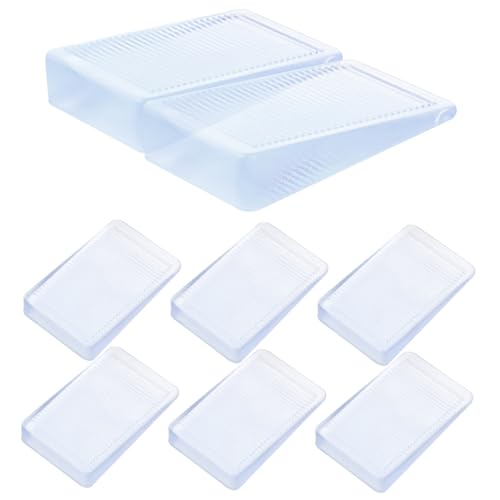 PENIKOKO 8 Stück Teiliges Transparente Möbelkeile aus Hochwertigem rutschfest und Stapelbar Multifunktionale Tischkeile und Nagelfreie Türstopper für Sichere Fixierung von Möbeln und Türen von PENIKOKO