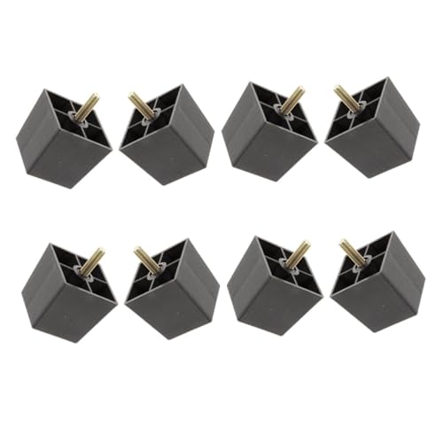 PENIKOKO 8 Stück Verstellbare Möbelbeine Quadratisch Metall möbelfüße für Sofa Stuhl Bett Tisch Stabile Ersatzmöbelbeine Modern Robust Einfache Montage von PENIKOKO