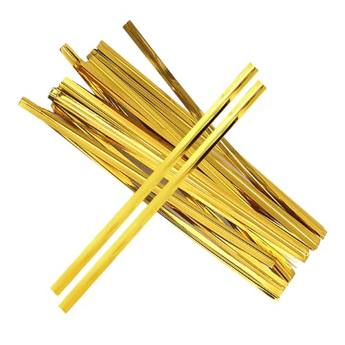 PENIKOKO 800 Stk. Goldene Bindedraht Verschlussclips Stabile Geschenkbeutel Verschlüsse für Süßigkeiten und Brottüten Festhaltend Vielseitig Einsetzbar Festliche Geschenkverpackung PENIKOKO 800 Stk. Goldene Bindedraht Verschlussclips Stabile Geschenkbeutel Verschlüsse für Süßigkeiten und Brottüten Festhaltend Vielseitig Einsetzbar Festliche Geschenkverpackung von PENIKOKO