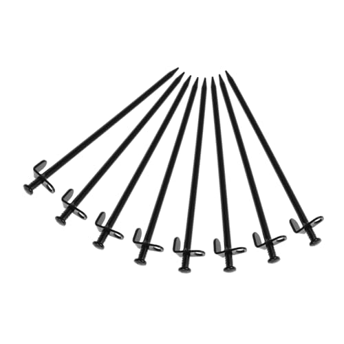 PENIKOKO 8Stücke Zeltheringe Stahl Robuste Metall Erdnägel für Camping Planenanker für Strand und Rasen Zuverlässige Stabilität für Outdoor Aktivitäten von PENIKOKO