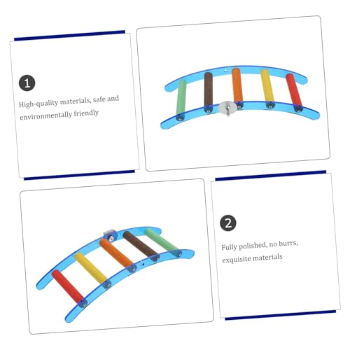 PENIKOKO Acryl Papageien Kletterleiter Stand mit Stabiler Konstruktion Farbenfrohes Vogelzubehör für Käfig Fördert Bewegung Balance und Beschäftigung für Wellensittiche und Papageien von PENIKOKO