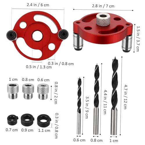 PENIKOKO Aluminium Doweling Jig Kit Holzbohrlehre Selbstzentrierend Präzise Bohrhilfe für Holzdübel Holzverbindung Einfach zu Bedienen Langlebig Robust PENIKOKO Aluminium Doweling Jig Kit Holzbohrlehre Selbstzentrierend Präzise Bohrhilfe für Holzdübel Holzverbindung Einfach zu Bedienen Langlebig Robust von PENIKOKO