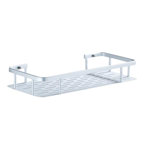 PENIKOKO Aluminium Regal mit Saugnapf Langlebiger Badezimmer Organizer Platzsparend und Rostfrei Multifunktionale Ablage für Bad und Küche Einfach zu Reinigen und Montieren Silberfarben PENIKOKO Aluminium Regal mit Saugnapf Langlebiger Badezimmer Organizer Platzsparend und Rostfrei Multifunktionale Ablage für Bad und Küche Einfach zu Reinigen und Montieren Silberfarben von PENIKOKO