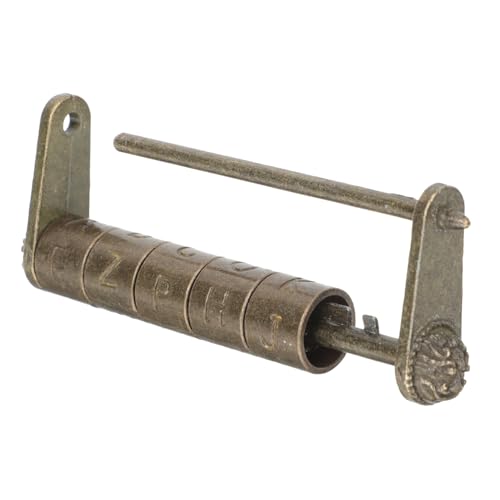 PENIKOKO Antikes Chinesisches Vorhängeschloss aus Zinklegierung Retro Kombination Schloss mit Stelligem Zahlenschloss Tragbar und Dekorativ für Schmuck Holzkisten Stabiles Vintage Design PENIKOKO Antikes Chinesisches Vorhängeschloss aus Zinklegierung Retro Kombination Schloss mit Stelligem Zahlenschloss Tragbar und Dekorativ für Schmuck Holzkisten Stabiles Vintage Design von PENIKOKO