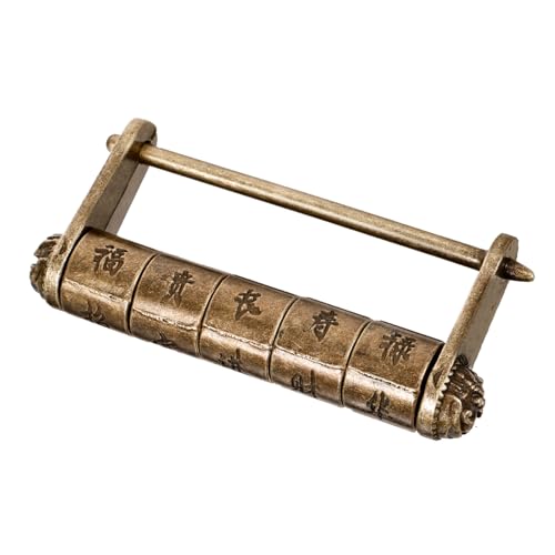 PENIKOKO Antikes Chinesisches Zahlenschloss aus Robustem Retro Passwortschutz für Schmuckkästchen Koffer Schränke Dekoratives Tragbares Sicherheitsschloss mit Festem Code PENIKOKO Antikes Chinesisches Zahlenschloss aus Robustem Retro Passwortschutz für Schmuckkästchen Koffer Schränke Dekoratives Tragbares Sicherheitsschloss mit Festem Code von PENIKOKO