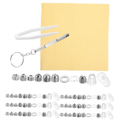 PENIKOKO Brillen Reparaturset Teilig Schrauben Muttern Set mit Aufbewahrungsbox Robustes Brillenzubehör für Sonnenbrillen und Lesebrillen Praktisches Eyeglass Repair Kit für Unterwegs von PENIKOKO