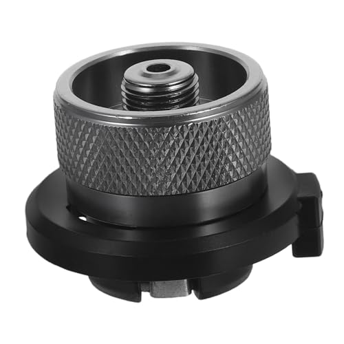 PENIKOKO Camping Gaskartuschen Adapter aus Aluminiumlegierung Runder Gasbehälter für Outdoor Campingkocher Kompatibel mit Kartuschen Stabile Verbindung und Langlebige Nutzung von PENIKOKO