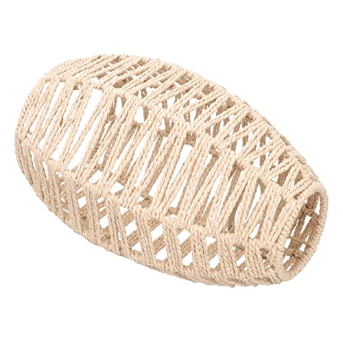 PENIKOKO Chinesischer Stil Lampenschirm Papierseil Imitation Rattan Pendelleuchte für Kreative Dekoration im Restaurant oder Zuhause Warmes Licht DIY Lampenschirm von PENIKOKO