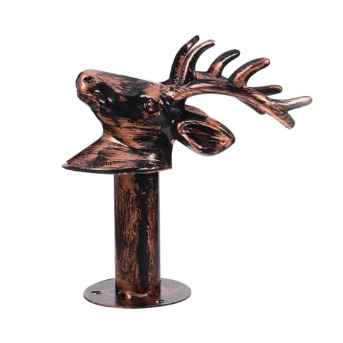 PENIKOKO Deer Head Wandhaken Antiker Kleiderhaken Schlüssel Handtuchhalter Platzsparender Wandaufhänger für Jacken Hüte Schals Vielseitiger Hänger für Schlafzimmer und Flur von PENIKOKO