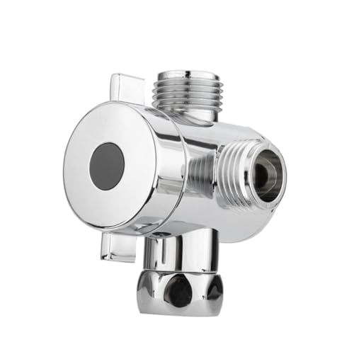 PENIKOKO Drei Wege Duschkopf Umschaltventil Verchromt Einstellbarer Badarmatur Adapter Duschkopf Verteiler für Badezimmer Zubehör Einfache Montage Abs Material von PENIKOKO