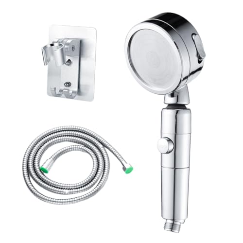 PENIKOKO Duschkopf Handbrause Strahlarten Wassersparend Druckverstärkt Drehbar Regenmodus Pulsmodus Mischmodus Für Bad Hotel Zuhause Silber PENIKOKO Duschkopf Handbrause Strahlarten Wassersparend Druckverstärkt Drehbar Regenmodus Pulsmodus Mischmodus Für Bad Hotel Zuhause Silber von PENIKOKO