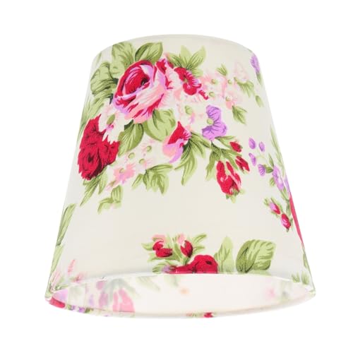 PENIKOKO Einfacher Floraler Lampenschirm aus Kompakter Lampenüberzug Vintage Design Passend für Tisch Wandleuchten Dekoratives Lampenzubehör für Schlafzimmer und Wohnzimmer von PENIKOKO