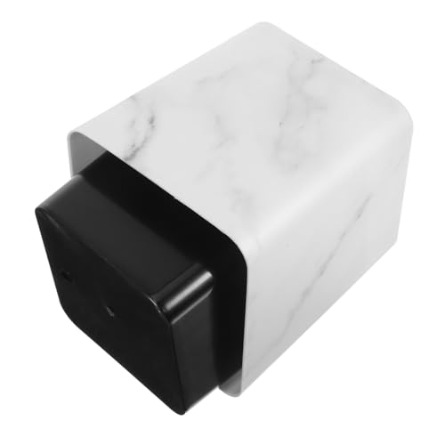 PENIKOKO Eleganter Kleiner Mülleimer mit Marmor optik Kompakter Desktop abfallbehälter Multifunktional für Büro Bad Küche Schlafzimmer Robust und Stilvoll für Wohnräume und Arbeitsplätze von PENIKOKO