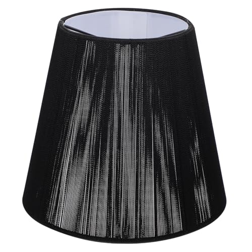 PENIKOKO Eleganter Schwarzer Stoff Lampenschirm Clip Birnen Design Kreativer Lampenschirm für Deckenleuchte Stilvolle Lichtabdeckung für Pendelleuchte im Schlafzimmer und Wohnzimmer von PENIKOKO
