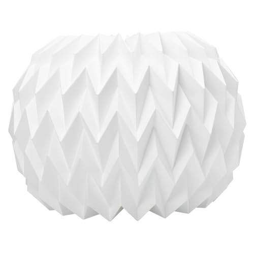 PENIKOKO Faltbare Origami -Laterne LED drinnen Falten- Tragbar hängend Lampenschirm aus Origami-Papier für Deckenleuchten Weiß von PENIKOKO