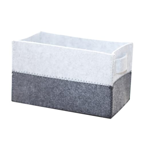 PENIKOKO Faltbarer Filz Aufbewahrungskorb Klein Weicher Makeup Organizer für Desktop Praktischer Aufbewahrungsbehälter für Kosmetik und Snacks Multifunktionaler Filzkorb für Büro und von PENIKOKO