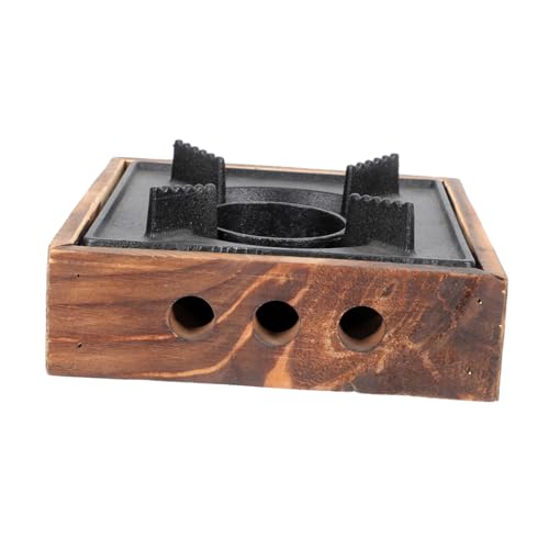 PENIKOKO Gusseisen Alkohol Herd Robust Langlebig Outdoor Camping Grill Herd mit Holzsockel für Bbq Picknick Kochen PENIKOKO Gusseisen Alkohol Herd Robust Langlebig Outdoor Camping Grill Herd mit Holzsockel für Bbq Picknick Kochen von PENIKOKO