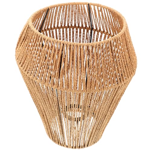 PENIKOKO Handgefertigter Papierseil Lampenschirm Wandleuchte Deckenlampe Vintage Design Weich Licht Diffusor Für Wohnzimmer Schlafzimmer Restaurant Bar PENIKOKO Handgefertigter Papierseil Lampenschirm Wandleuchte Deckenlampe Vintage Design Weich Licht Diffusor Für Wohnzimmer Schlafzimmer Restaurant Bar von PENIKOKO