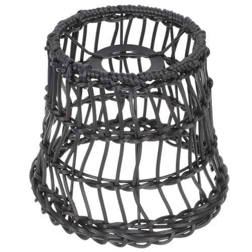 PENIKOKO Handgefertigter Rattan Lampenschirm Deckenlampe Rustikaler Geflochtener Lampenüberzug Lichtfilternd Stilvoll für Wohnzimmer Schlafzimmer Küche und Bar Boho Heimdekoration von PENIKOKO