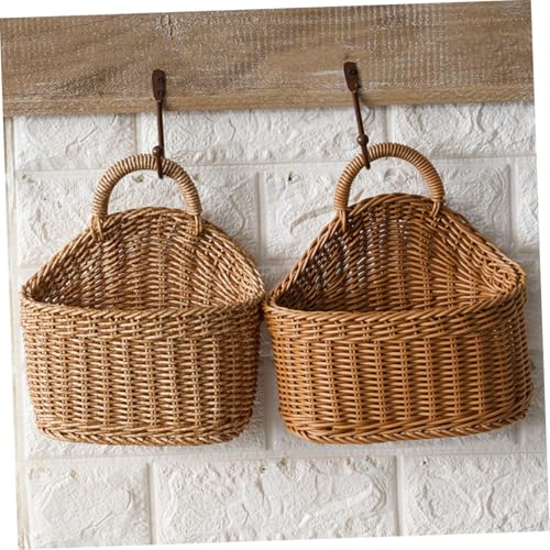 PENIKOKO Handgefertigter Wandkorb aus Kunststoffgeflecht Großer Brauner Wandaufbewahrungskorb für Küche und Wohnzimmer Multifunktionaler Hängekorb zur Platzsparenden Aufbewahrung von Obst PENIKOKO Handgefertigter Wandkorb aus Kunststoffgeflecht Großer Brauner Wandaufbewahrungskorb für Küche und Wohnzimmer Multifunktionaler Hängekorb zur Platzsparenden Aufbewahrung von Obst von PENIKOKO