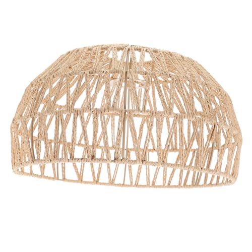 PENIKOKO Handgewebter Lampenschirm aus Seil Stabile Tisch und Deckenlampe Abdeckung Retro Vintage Design Passend für Steh und Hängelampen Einfach zu Montieren für Wohnzimmer und Esszimmer von PENIKOKO