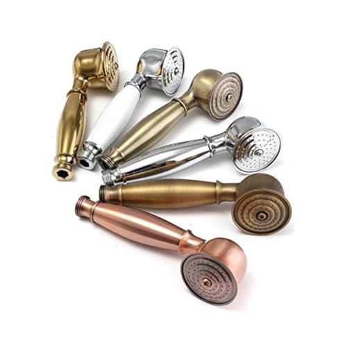 PENIKOKO Handheld Duschkopf aus Massivem Messing Wassersparend Langlebig Goldfarbene Handbrause für Badezimmer Installieren Umweltfreundliches Hand Held Shower Set von PENIKOKO