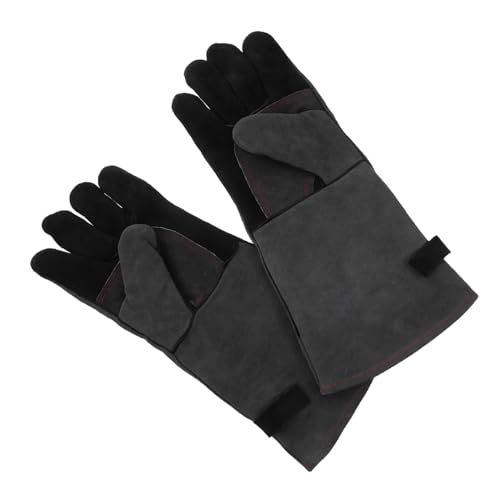 PENIKOKO Hitzebeständige Isolierte Grillhandschuhe mit Stützfläche Feuerfeste Bbq Ofenhandschuhe für Damen und Herren Atmungsaktiv Robust und Komfortabel für Grill Ofen und Herd bis Hohe von PENIKOKO
