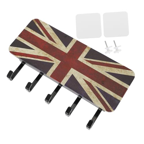 PENIKOKO Holz Schlüsselhalter Wandmontage Dekorativer Organizer mit Haken für Schlüssel Accessoires Schals Wasserfest Starke Tragfähigkeit Schnelle Montage für Flur Küche Wohnzimmer von PENIKOKO